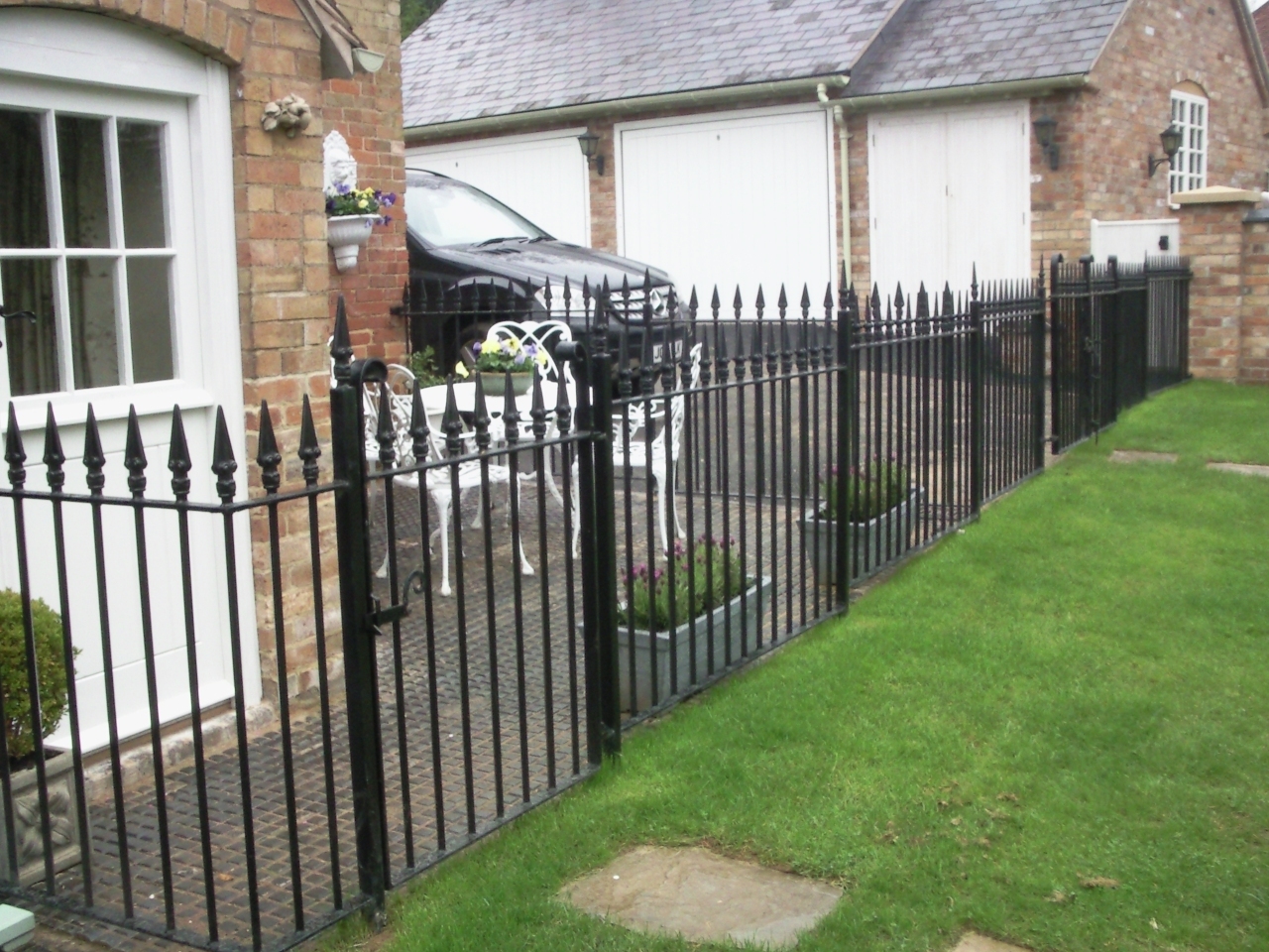 wall top wrought iron railings